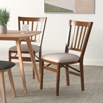 MECO School House Folding Chair Fruitwood Finish, Set of 2, Wood - Image 3