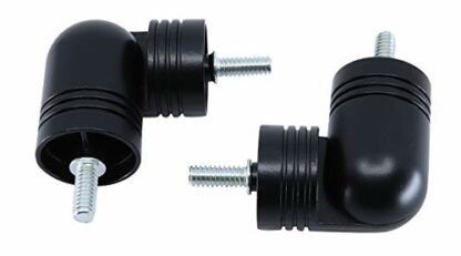 MERIVILLE Hinged Elbow Connector - Designed for Bay Window Curtain Rods or Corner Drapery Rods up to 1 1/8" Diameter, Black Finish, 2 Pcs - Image 3
