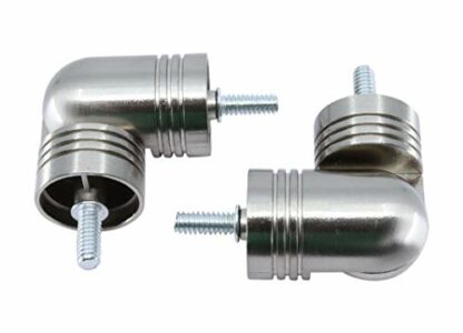 MERIVILLE Hinged Elbow Connector - Designed for Bay Window Curtain Rods or Corner Drapery Rods up to 1 1/8" Diameter, Satin Nickel Finish, 2 Pcs - Image 3