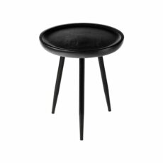 MH London Tri Pin Side Table I Handmade Metal Frame & Natural Mango Wood, Naturally Moisture Resistant, Maintenance Free