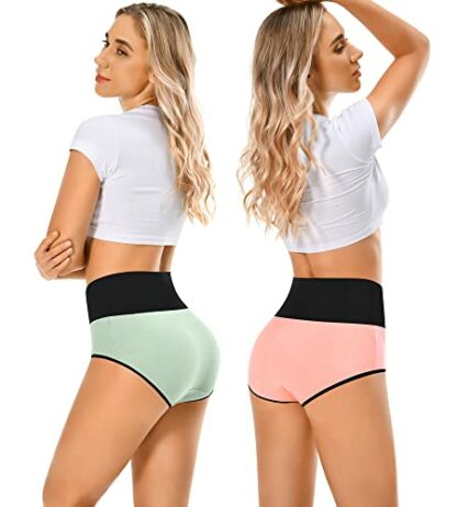 MISSWHO Cotton High Waisted Womens Underwear Soft Stretch Breathable Full Coverage Ladies Panties Multipack - Image 4