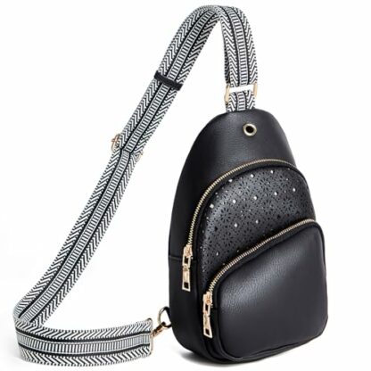MOETYANG Sling Bag for Women Crossbody Bags Leather Chest Cross Body Bag for Travel - Image 2