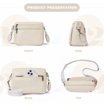MUIIKOLA Cross Body Bag Women,Crossbody Bags For Women Purses for Women Trendy,Leather Medium Crossbody Bag, Women's Shoulder Handbags Built in Wallet Adjustable wide shoulder straps 4 MUIIKOLA Cross Body Bag Women,Crossbody Bags For Women Purses for Women Trendy,Leather Medium Crossbody Bag, Women's Shoulder Handbags Built in Wallet Adjustable wide shoulder straps - Image 4