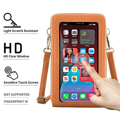 MUIIKOLA Small Phone Shoulder Bag，Genuine Leather Women's Cross body Bags Handbag with Card Slots, with Adjustable Wide Strap，Versatile Crossbody Bags for Women with Multiple Pockets - Image 3