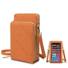 MUIIKOLA Small Phone Shoulder Bag，Genuine Leather Women's Cross body Bags Handbag with Card Slots, with Adjustable Wide Strap，Versatile Crossbody Bags for Women with Multiple Pockets