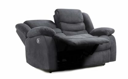 Madrid Fabric Recliner Sofa with Cupholders - 3+2 Seater Sofa Grey 4 Madrid Fabric Recliner Sofa with Cupholders - 3+2 Seater Sofa Grey - Image 4