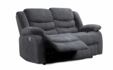 Madrid Fabric Recliner Sofa with Cupholders - 3+2 Seater Sofa Grey
