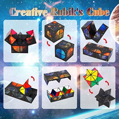 Magic Cube, 2 in 1 Magic Star Cube, Infinity Cube for Kids Adults, Creative Speed Cube Turning Brain Toys - Puzzle Game 4 Magic Cube, 2 in 1 Magic Star Cube, Infinity Cube for Kids Adults, Creative Speed Cube Turning Brain Toys - Puzzle Game - Image 4