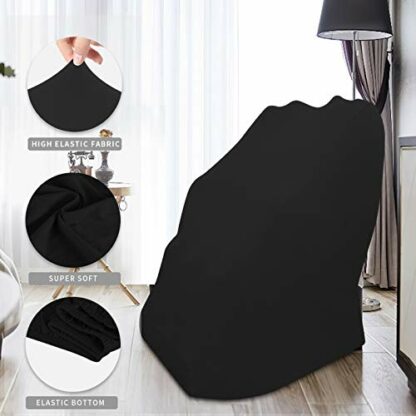 Massage Chair Cover,Massage Armchair Slipcovers,Recliner Wing Chair Slipcovers, Furniture Protector for Moving, Dust Cover,Sofa Covers Removable Shield, Buggy Bag, Storage Bag,Machine Washable (Black) - Image 4