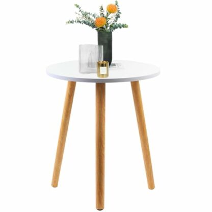 MaxEarn Small Side Tables, Sofa Side Table, Narrow End Table with Storage Shelf, Slim Coffee Table, Wooden Bedside Tables for Small Spaces, Living Room, Bedroom, Office - Image 2