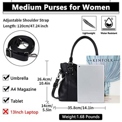 MayBlosom Hobo Bag for Women,Faux Leather Ladies Handbag Fashion Shoulder Bag with Adjustable Strap - Image 3