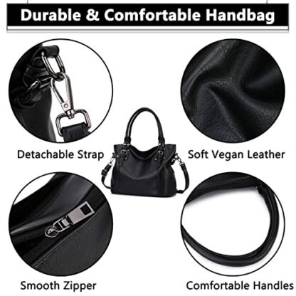MayBlosom Hobo Bag for Women,Faux Leather Ladies Handbag Fashion Shoulder Bag with Adjustable Strap - Image 4