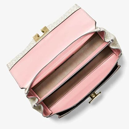 Michael Kors Lita Medium Two-Tone Logo Crossbody Bag, Powder Blush Multi - Image 3