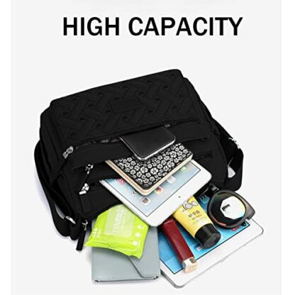Milky Way Women's Multi Pocket Casual Crossbody Bag Shoulder Bag Handbag Girls, Adjustable Soft Large Capacity Handbag Phone Bag for Shopping Travel Work - Image 4