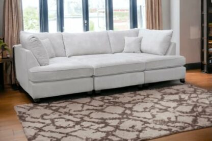 Mini U-Shaped Sofa - Comfortable Sofa Settee - Modern Fabric Sofa Couch - Full Back 6 Seater Sofa - Corner Sofas for Cinema Living Room Lounge Bedroom Indoors - Image 3