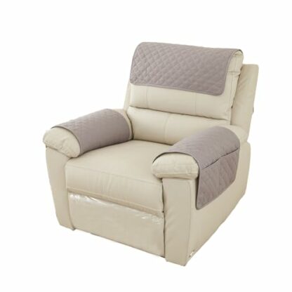 Minjuna Arms Headrest Cover Set, Armchair Waterproof Slip Cover with Side Pocket, Reversible Recliner Chair Protector, Chair Cover Protect for Pets 2 Minjuna Arms Headrest Cover Set, Armchair Waterproof Slip Cover with Side Pocket, Reversible Recliner Chair Protector, Chair Cover Protect for Pets - Image 2
