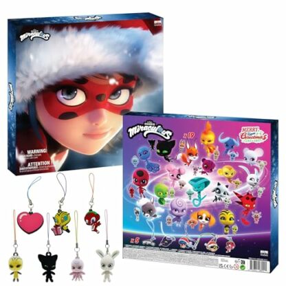 Miraculous Ladybug - Ultimate Kwami Advent Calendar with Miniature Flocked Kwamis and EVA Seasonal Charms. Collectible Toys for Kids for Christmas with Hooks and Ribbons (Wyncor) 3 Miraculous Ladybug - Ultimate Kwami Advent Calendar with Miniature Flocked Kwamis and EVA Seasonal Charms. Collectible Toys for Kids for Christmas with Hooks and Ribbons (Wyncor) - Image 3