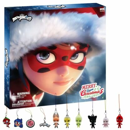 Miraculous Ladybug - Ultimate Kwami Advent Calendar with Miniature Flocked Kwamis and EVA Seasonal Charms. Collectible Toys for Kids for Christmas with Hooks and Ribbons (Wyncor) 2 Miraculous Ladybug - Ultimate Kwami Advent Calendar with Miniature Flocked Kwamis and EVA Seasonal Charms. Collectible Toys for Kids for Christmas with Hooks and Ribbons (Wyncor) - Image 2