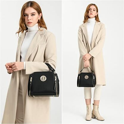 Miss Lulu Handbags for Women Cross Body Bags Ladies Fashion Shoulder Bag Girls PU Leather Top Handle Bag - Image 4