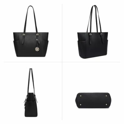 Miss Lulu Tote Bag for Women Handbag Bag Ladies PU Leather Shoulder Top Handle Bag - Image 4