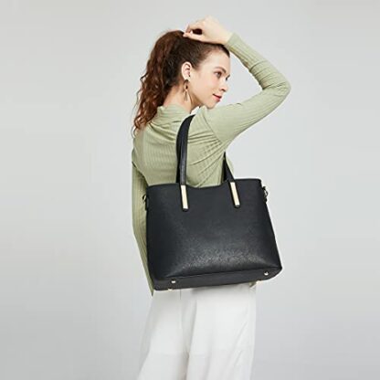 Miss Lulu Women Fashion Handbag Shoulder Bag Purse Faux Leather Tote Bag Set 3 Miss Lulu Women Fashion Handbag Shoulder Bag Purse Faux Leather Tote Bag Set - Image 3