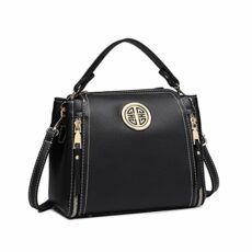 Miss Lulu Women Handbags Pu Leather Casual Travel Ladies Top Handle Crossbody Shoulder Messenger Bag Small Tote Light Golden Hardware