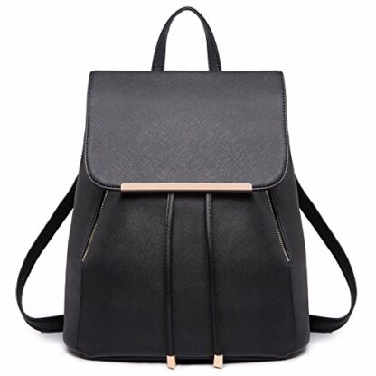 Miss Lulu Women's Backpacks Casual Daypacks Medium with Drawstring PU Leather Lightweight 2 Miss Lulu Women's Backpacks Casual Daypacks Medium with Drawstring PU Leather Lightweight - Image 2