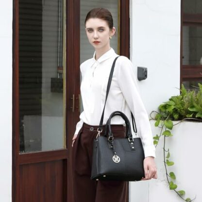 Miss Lulu Women’s Top Handle Handbag, PU Leather Elegant handbags for women, Fashion Hobo Bags, Faux Leather Shoulder Bag, Handbag with Detachable Cross Body Strap & Grab Handles 3 Miss Lulu Women’s Top Handle Handbag, PU Leather Elegant handbags for women, Fashion Hobo Bags, Faux Leather Shoulder Bag, Handbag with Detachable Cross Body Strap & Grab Handles - Image 3
