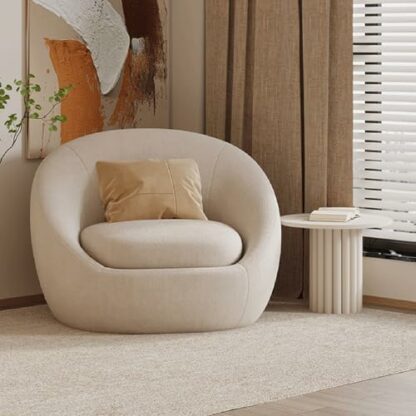 zxhrybh Sofa Chair Technology Leather, Upholstered Lazy Chair Single Small Sofa, Office Reading Chairs for Adults, Suitable for Living Room/Bedroom/Office - Image 3