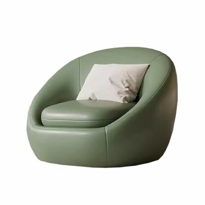 zxhrybh Sofa Chair Technology Leather, Upholstered Lazy Chair Single Small Sofa, Office Reading Chairs for Adults, Suitable for Living Room/Bedroom/Office - Image 2