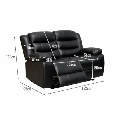 Modern Roma Recliner Bonded Leather 3 2 1 sofa sets for living room cheap- 3 Seater Suite For Living Room - 2 Seaters sofas & Couches - Image 3