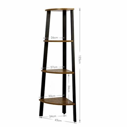 Mondeer Corner Shelf, 4 Tier Ladder Shelf - Image 4