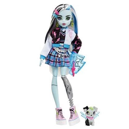 Monster High Doll, Frankie Stein with Accessories and Pet, Posable Fashion Doll with Blue and Black Streaked Hair​​​, HHK53 - Image 3