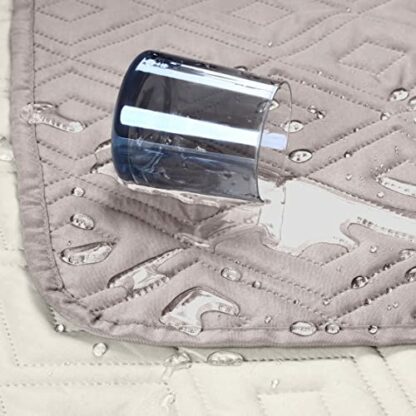Moonlight Bedding Sofa Cover Waterproof Sofa Slipcovers - Reversible Sofa Protectors from Pets & Kids with Adjustable Elastic Straps Quilted Couch Settee Covers - Image 3