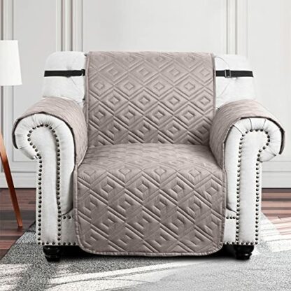 Moonlight Bedding Sofa Cover Waterproof Sofa Slipcovers - Reversible Sofa Protectors from Pets & Kids with Adjustable Elastic Straps Quilted Couch Settee Covers - Image 2