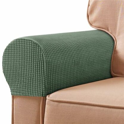 Morbuy Set of 2 Stretch Armchair Covers for Arms, Spandex Armrest Covers Anti-Slip Sofa Arm Covers Chair Arm Covers Protectors Sofa Arm Caps Slipcovers - Image 2