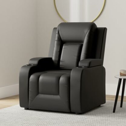 More4Homes OSCAR BONDED LEATHER RECLINER w DRINK HOLDERS ARMCHAIR SOFA CHAIR RECLINING CINEMA - Image 3