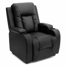 More4Homes OSCAR BONDED LEATHER RECLINER w DRINK HOLDERS ARMCHAIR SOFA CHAIR RECLINING CINEMA