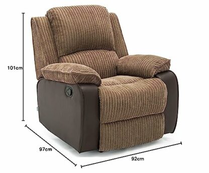 More4Homes POSTANA JUMBO CORD FABRIC RECLINER ARMCHAIR SOFA LOUNGE HOME RECLINING CHAIR 4 More4Homes POSTANA JUMBO CORD FABRIC RECLINER ARMCHAIR SOFA LOUNGE HOME RECLINING CHAIR - Image 4