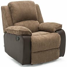 More4Homes POSTANA JUMBO CORD FABRIC RECLINER ARMCHAIR SOFA LOUNGE HOME RECLINING CHAIR