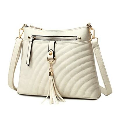 Myhozee Womens Cross Body Shoulder Bag PU Leather Small Handbags Multi Pocket Satchel Tassel Messanger Bag for Ladies & Girls - Image 3