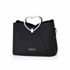 NICOLE & DORIS Fashion Handbag for Women Top Handle Bag PU Leather Messenger Bag Waterproof Shoulder Bag Ladies Crossbody Bag with Heart Shaped Handle