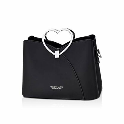 NICOLE & DORIS Fashion Handbag for Women Top Handle Bag PU Leather Messenger Bag Waterproof Shoulder Bag Ladies Crossbody Bag with Heart Shaped Handle - Image 2