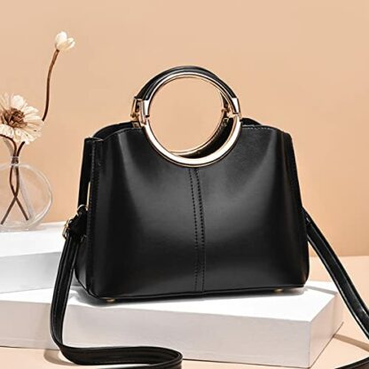 NICOLE & DORIS Fashion Handbags for Women Top-handle Bags Small Crossbody Bag PU Leather Shoulder Bag Elegant Simple Bag For Work Shopping Travel 4 NICOLE & DORIS Fashion Handbags for Women Top-handle Bags Small Crossbody Bag PU Leather Shoulder Bag Elegant Simple Bag For Work Shopping Travel - Image 4