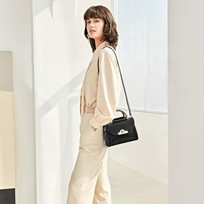 NICOLE & DORIS Handbags for Women Designer Top Handle Bag Ladies Small Crossbody Shoulder Bags PU Leathe Clutch Bag Girls Messenger Bags with Lock Closure 3 NICOLE & DORIS Handbags for Women Designer Top Handle Bag Ladies Small Crossbody Shoulder Bags PU Leathe Clutch Bag Girls Messenger Bags with Lock Closure - Image 3