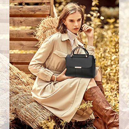 NICOLE & DORIS Top Handle Bag of Women Crossbody Bag Handbag with Arched Handle Small Square Bag PU Leather Shoulder Bag Cross Body Purse for Teens Girls 3 NICOLE & DORIS Top Handle Bag of Women Crossbody Bag Handbag with Arched Handle Small Square Bag PU Leather Shoulder Bag Cross Body Purse for Teens Girls - Image 3