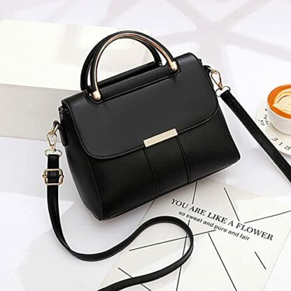 NICOLE & DORIS Top Handle Bag of Women Crossbody Bag Handbag with Arched Handle Small Square Bag PU Leather Shoulder Bag Cross Body Purse for Teens Girls 4 NICOLE & DORIS Top Handle Bag of Women Crossbody Bag Handbag with Arched Handle Small Square Bag PU Leather Shoulder Bag Cross Body Purse for Teens Girls - Image 4