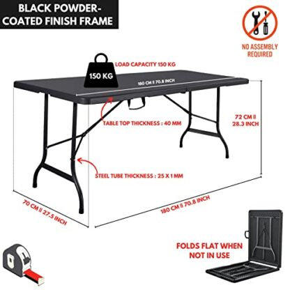 NOVECRAFTO Folding Table for 6 Person - Image 3