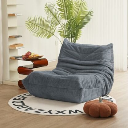 N&V Fireside Chair, Mid Century Armless Floor Sofa, Soft Premium Corduroy Floor Lounge Chair, Foam Sofa Accent Chair for Living Room Bedroom and Office 2 N&V Fireside Chair, Mid Century Armless Floor Sofa, Soft Premium Corduroy Floor Lounge Chair, Foam Sofa Accent Chair for Living Room Bedroom and Office - Image 2