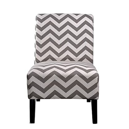 Nathaniel Home Modern Upholstered Fabric Side Armless Lounge Accent Chair, Grey 4 Nathaniel Home Modern Upholstered Fabric Side Armless Lounge Accent Chair, Grey - Image 4
